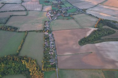 British Countryside Landscape at Sunset Time 