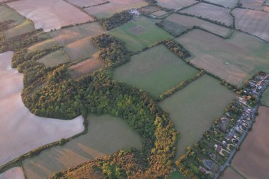 British Countryside Landscape at Sunset Time 
