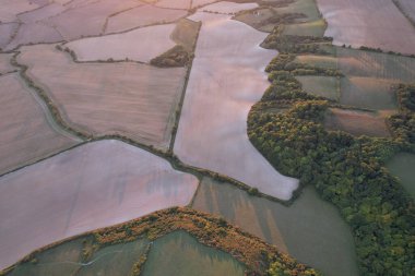 British Countryside Landscape at Sunset Time 