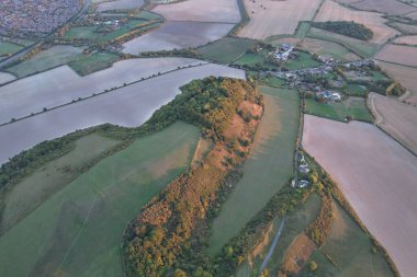 British Countryside Landscape at Sunset Time 