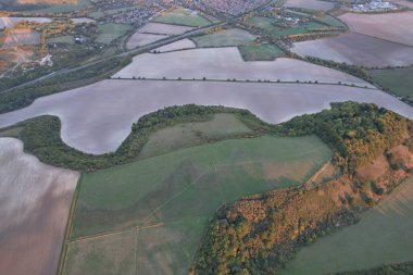 British Countryside Landscape at Sunset Time 
