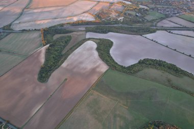 British Countryside Landscape at Sunset Time 