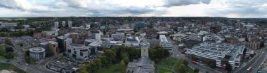 Şehir Merkezi Luton Yüksek Açı Görünümü
