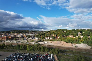 Şehir Merkezi Luton Yüksek Açı Görünümü