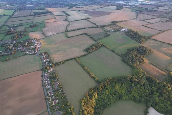 British Countryside Landscape at Sunset Time 