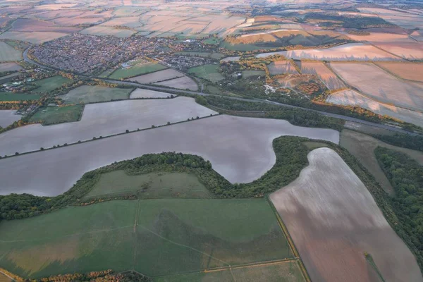 British Countryside Landscape at Sunset Time 