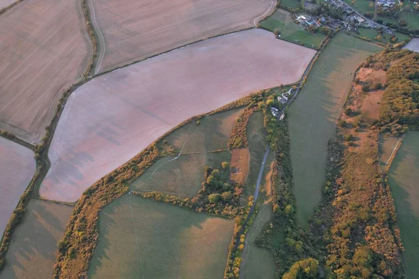 British Countryside Landscape at Sunset Time 