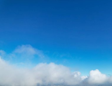Scenic view of blue sky with white clouds at sunny daytime 