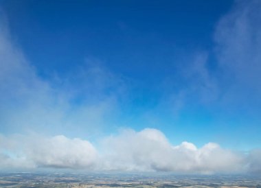 Scenic view of blue sky with white clouds at sunny daytime 