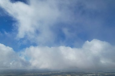 Scenic view of blue sky with white clouds at sunny daytime 