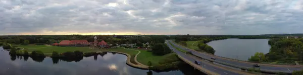 Hermosa Vista Del Lago Milton Keynes — Foto de Stock