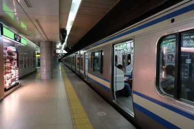 Japonca, TOKYO - 11 Kasım 2022: Tokyo Şehri 'nin Güzel Düşük Açı Görünümü 
