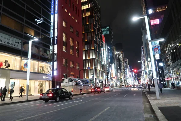Japonsko Tokio Listopad 2022 Krásný Pohled Nízkého Úhlu Silnice Budovy — Stock fotografie