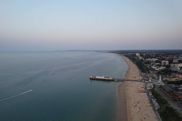 Luchtfoto Van Bournemouth Beach — Stockfoto