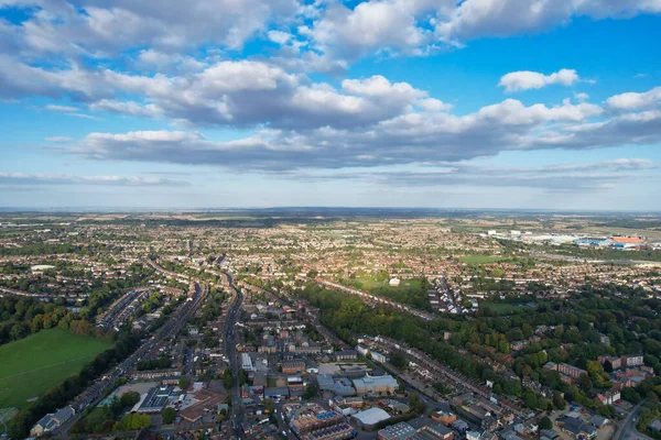 Luftaufnahme Von Stadt Und Häusern — Stockfoto