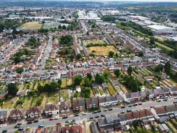 High Angle Drone View Luton City Center Luton England — Stockfoto