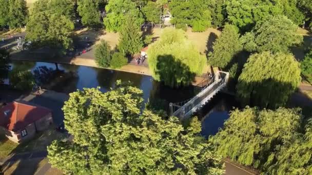 High Angle Aerial View British Roads Traffic England — Stock video