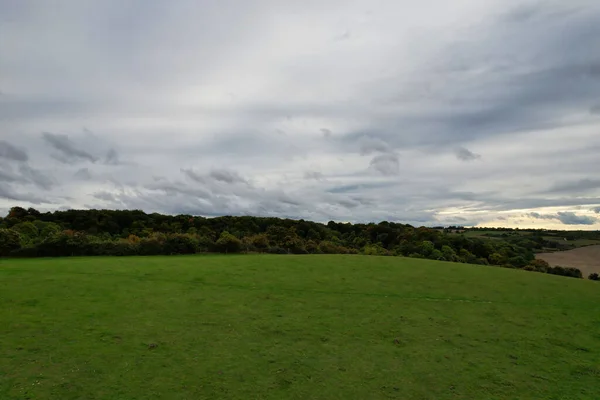 Nuvens Vista Sobre British Countryside Sharpenhoe Clappers Inglaterra — Fotografia de Stock