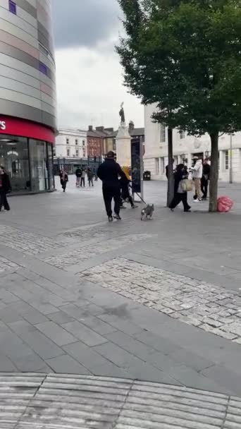 Stadscentrum Van Luton Stad Van Engeland Groot Brittannië — Stockvideo