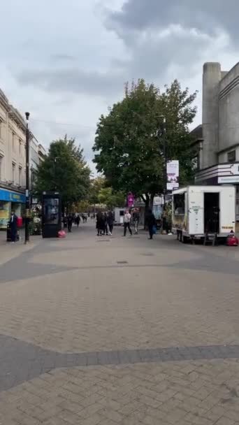 City Center Luton Town England Wielka Brytania — Wideo stockowe