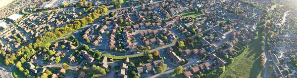 Vista Ángulo Alto Las Casas Residenciales East Luton Inglaterra —  Fotos de Stock
