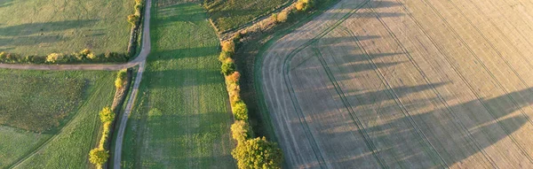 Beautiful Aerial View British Countryside Sharpenhoe Clappers England — 图库照片