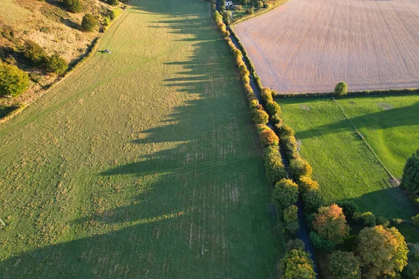 Beautiful Aerial View British Countryside Sharpenhoe Clappers England — Stockfoto