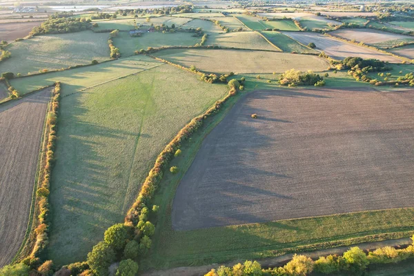 Beautiful Aerial View British Countryside Sharpenhoe Clappers England — Stok fotoğraf