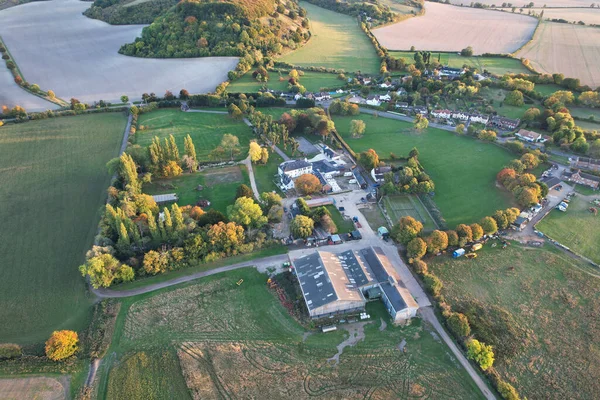 Beautiful Aerial View British Countryside Sharpenhoe Clappers England — 图库照片