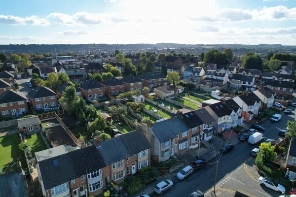 Gorgeous High Angle View British Town Residencies — Stock Photo, Image