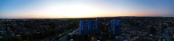 Vista Panorámica Ciudad Por Noche —  Fotos de Stock