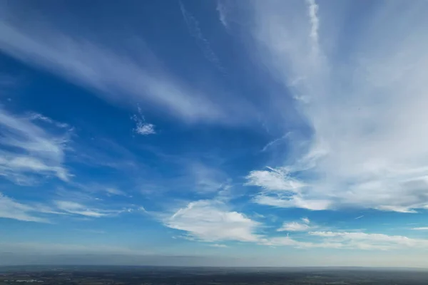 Air View Air Balloon Flying British Landscape Milton Keynes England — стоковое фото