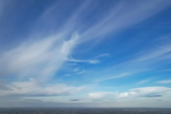 Air View Air Balloon Flying British Landscape Milton Keynes England — стоковое фото