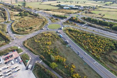 İngiliz Otoyollarının En İyi Hava Görüntüsü ve İngiltere Trafiği, Drone 'un Görüntüsü