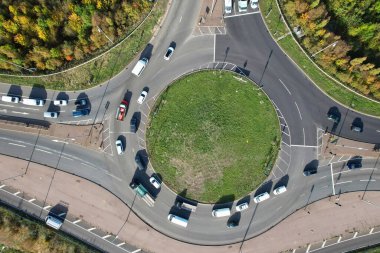 İngiliz Otoyollarının En İyi Hava Görüntüsü ve İngiltere Trafiği, Drone 'un Görüntüsü
