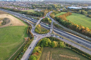 İngiliz Otoyollarının En İyi Hava Görüntüsü ve İngiltere Trafiği, Drone 'un Görüntüsü