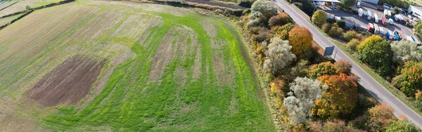 Ngiliz Otoyollarının Hava Görüntüsü Ngiltere Trafiği Drone Görüntüsü — Stok fotoğraf
