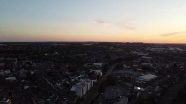 Luton CIty, İngiltere 'deki Tren İstasyonunun Hava Görüntüsü