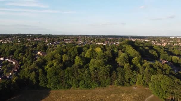 High Angle Footage Local Public Park Luton Town England — Stock video