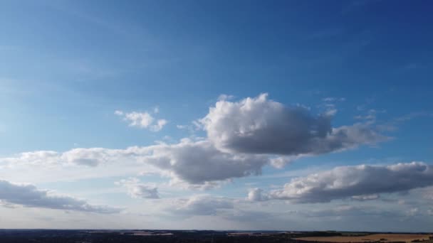 Hermosas Imágenes Alto Ángulo Nubes Dramáticas Cielo — Vídeos de Stock