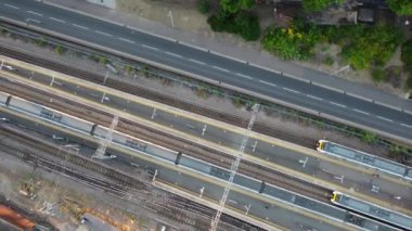 Luton CIty, İngiltere 'deki Tren İstasyonunun Hava Görüntüsü