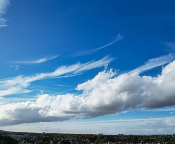 Best High Angle Footage Dramatic Clouds Sky Strong Wind England — стоковое фото
