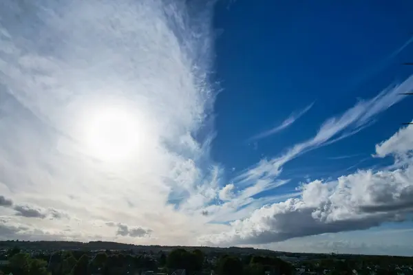 Best High Angle Footage Dramatic Clouds Sky Strong Winds England — Φωτογραφία Αρχείου
