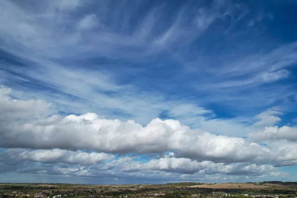 Best High Angle Footage Dramatic Clouds Sky Strong Winds England — Stock Photo, Image