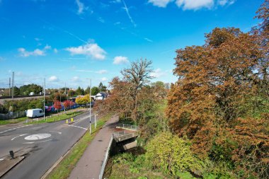 Luton kasabası İngiltere Büyük Britanya 'nın muhteşem manzara manzarası
