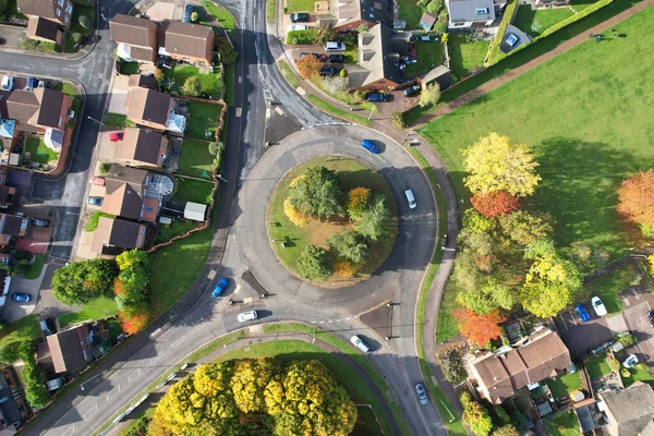 High Angle and high altitude view of British City on a Cloudy Day