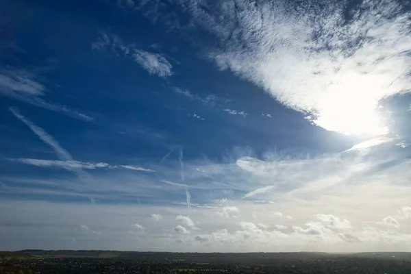 Cele Mai Bune Imagini Unghi Înalt Nori Dramatici Cer Vânturi — Fotografie, imagine de stoc
