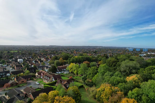 아름다운 타운의 Drones High Angle Camera Footage England Great Britain — 스톡 사진