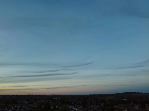 Melhor Filmagem Alta Ângulo Nuvens Dramáticas Céu Ventos Fortes Sobre — Fotografia de Stock
