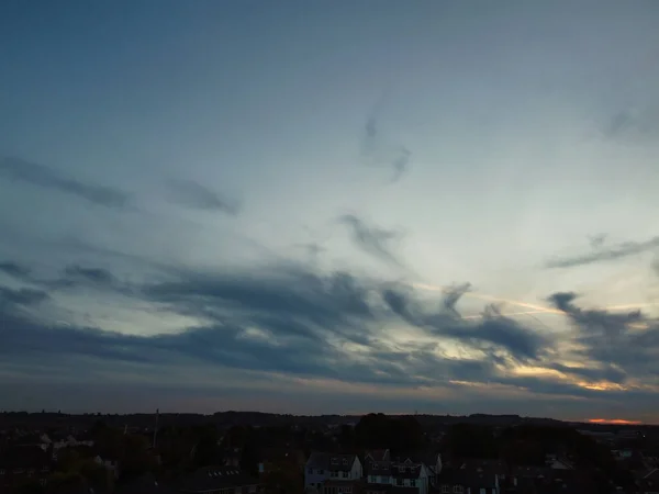 Miglior Filmato Alto Angolo Nuvole Drammatiche Cielo Forti Venti Sull — Foto Stock